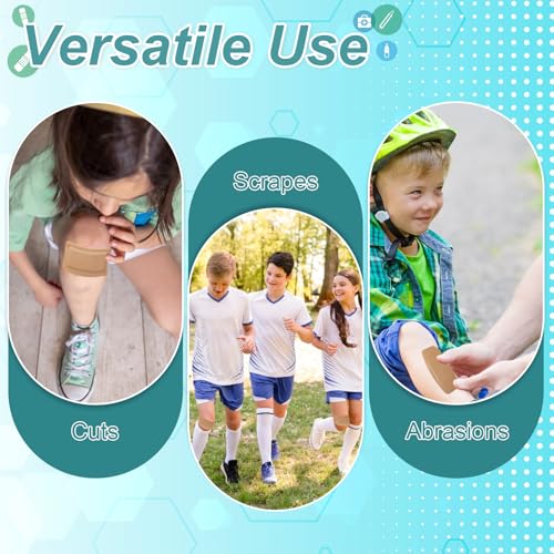 Large Adhesive Bandages 6x3in & 5x3in, Breathable Non-Stick Wound Care, Latex-Free, Individually Wrapped (5x3in + 6x3in)