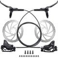 TOBWOLF Upgraded Hydraulic Disc Brake Set - Four Piston MTB Bike Brake Kit