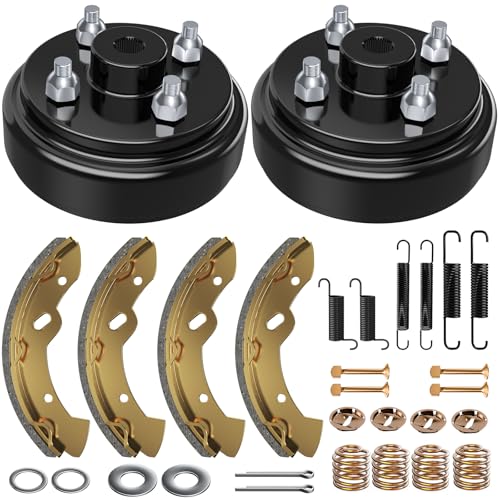 Golf Cart Brake Drum Kit for EZGO TXT 1996-Up Electric Vehicles Repair Set