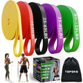 Resistance Bands Set of 5 for Strength Training & Physical Therapy - Heavy Duty Exercise Loops for Home Gym