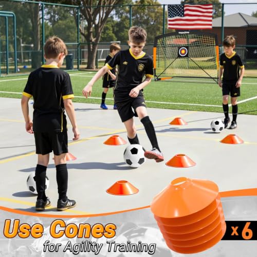 Kids Backyard Soccer Goals 7x5 FT Portable & Collapsible - 2 PC Upgrade
