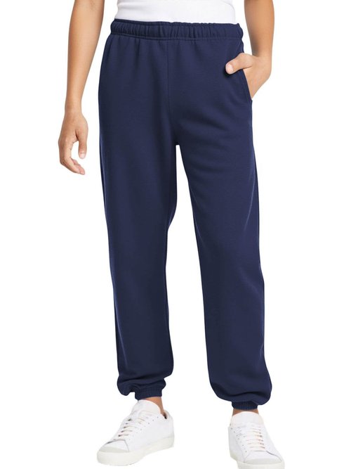 Haloumoning Boys Fleece Sweatpants Kids Elastic Waist Casual Joggers Active Athletic Pants with Pockets 5-14Y Navy