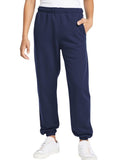 Haloumoning Boys Fleece Sweatpants Kids Elastic Waist Casual Joggers Active Athletic Pants with Pockets 5-14Y Navy