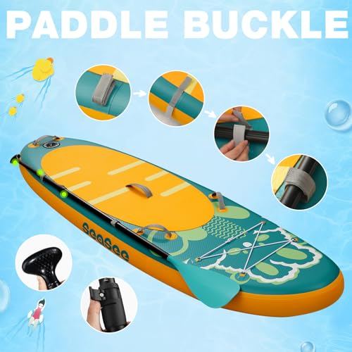 Kids Inflatable Stand Up Paddle Board with Accessories - Green Rabbit