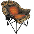 Black Sierra Heated Camping Chair XL Folding Seat with 3‑Level Heat & Battery Pack