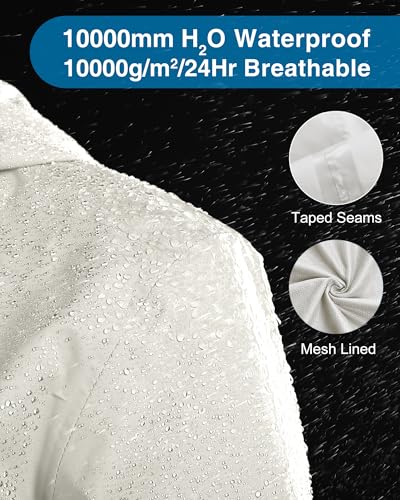 Women’s Packable Waterproof Rain Jacket - Medium Beige, 33,000ft