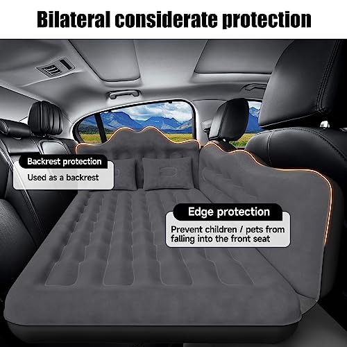 DikaSun Black Car Air Mattress Inflatable SUV & Truck Camping Bed with Pump & Pillows