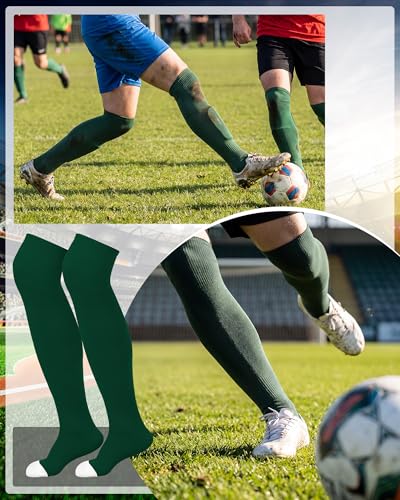 Over the Knee Baseball Socks - Dark Green, Medium - 2 Pairs