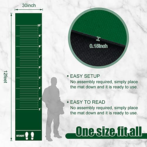 Woanger Green Long Jump Mat 12x2.5 ft Non-Slip Indoor Track & Field Training