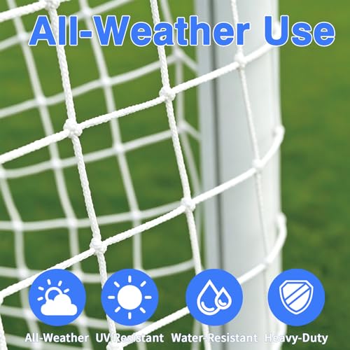 24x8 FT Soccer Goal Net Replacement 2-Pack - Heavy Duty Poly with Reinforced Edges, 3mm Variation of THIS listing