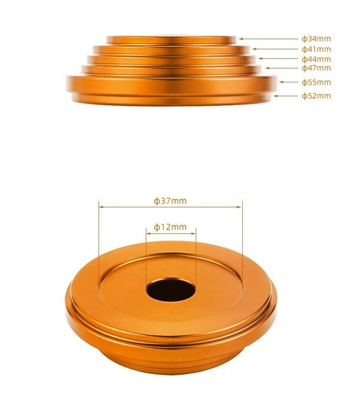 Enajucy Bike Headset Press Tool - Bicycle Headset Bearing Press-in Tool - Bike Headset Cup and Bottom Bracket Press Installer Accessories (Orange with 1 Thrust Bearing)