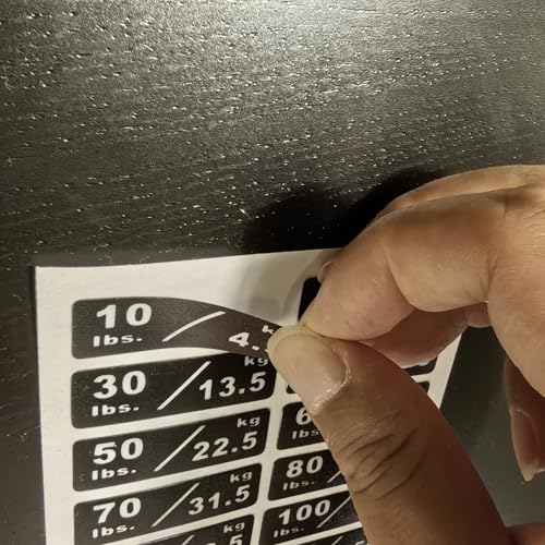 Custom Weight Stack Labels for Gym Equipment 4.5cm x 1.4cm - 10 to 260 lbs