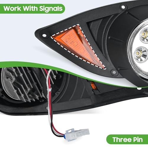 Yamaha G29 Drive Golf Cart Headlight Kit 2007-2016 12V Replacement LED Lights