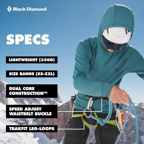 Black Diamond Men's Momentum Climbing Harness Moonstone LG (33-36" Waist)