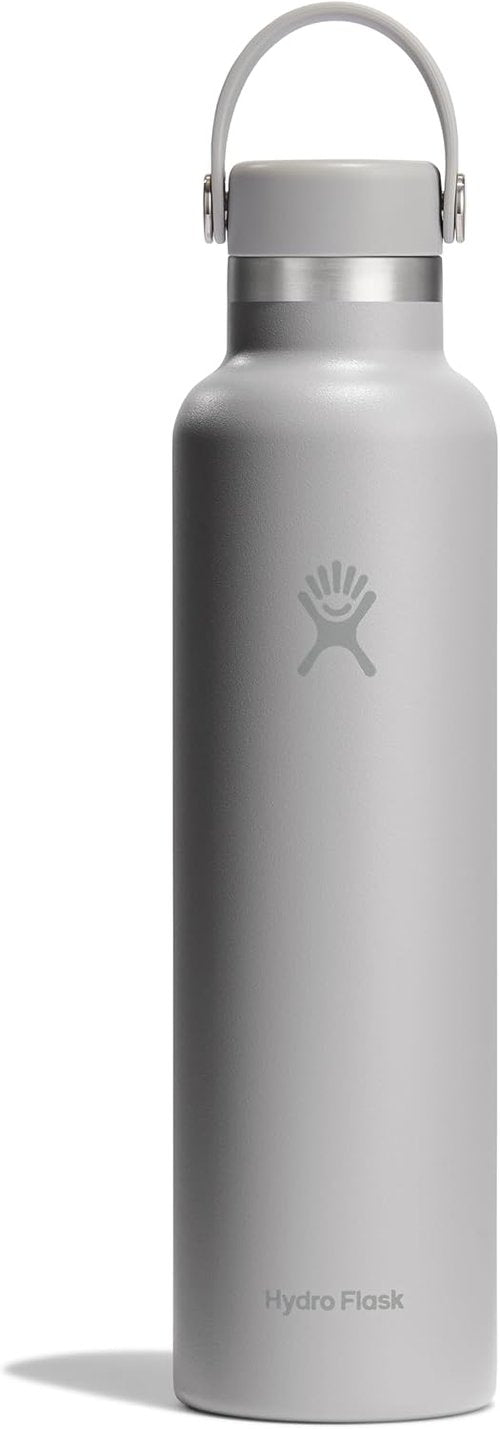 Hydro Flask Water Bottle - Insulated Stainless Steel - Leakproof & Non-Spill | 24 Oz Birch Gray