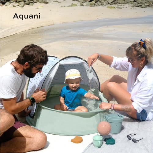 Babymoov Aquani 2-in-1 Baby Beach Tent & Paddling Pool - Provence, UPF 50+