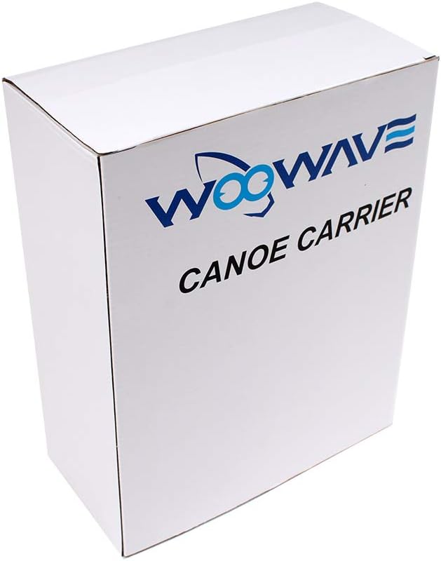 WOOWAVE Canoe Carrier - Deluxe Universal Soft Foam Block Kit for Roof Racks | Includes Tie-Downs, 6 Inches
