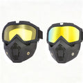 Skiennix Motorcycle Helmet Goggles - Windproof, Dustproof, UV Protection | 2 Set with Removable Face Mask