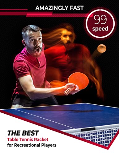 Idoraz Professional Ping Pong Paddle with ITTF Rubber & Carrying Case