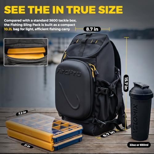 Fishing Sling Pack with Foldable Workstation Water-Resistant Tackle Bag for Saltwater & Freshwater