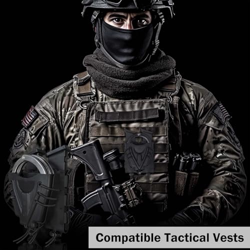 Handcuff & 9mm Mag Pouch Combo - Open Top Duty Belt/MOLLE Holster - Variation of Combining-A