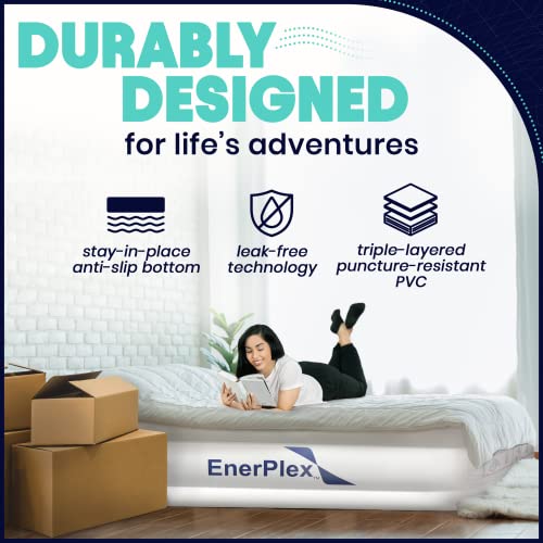 Queen Air Mattress with Built-In Pump - 15 Inch Raised Inflatable Bed