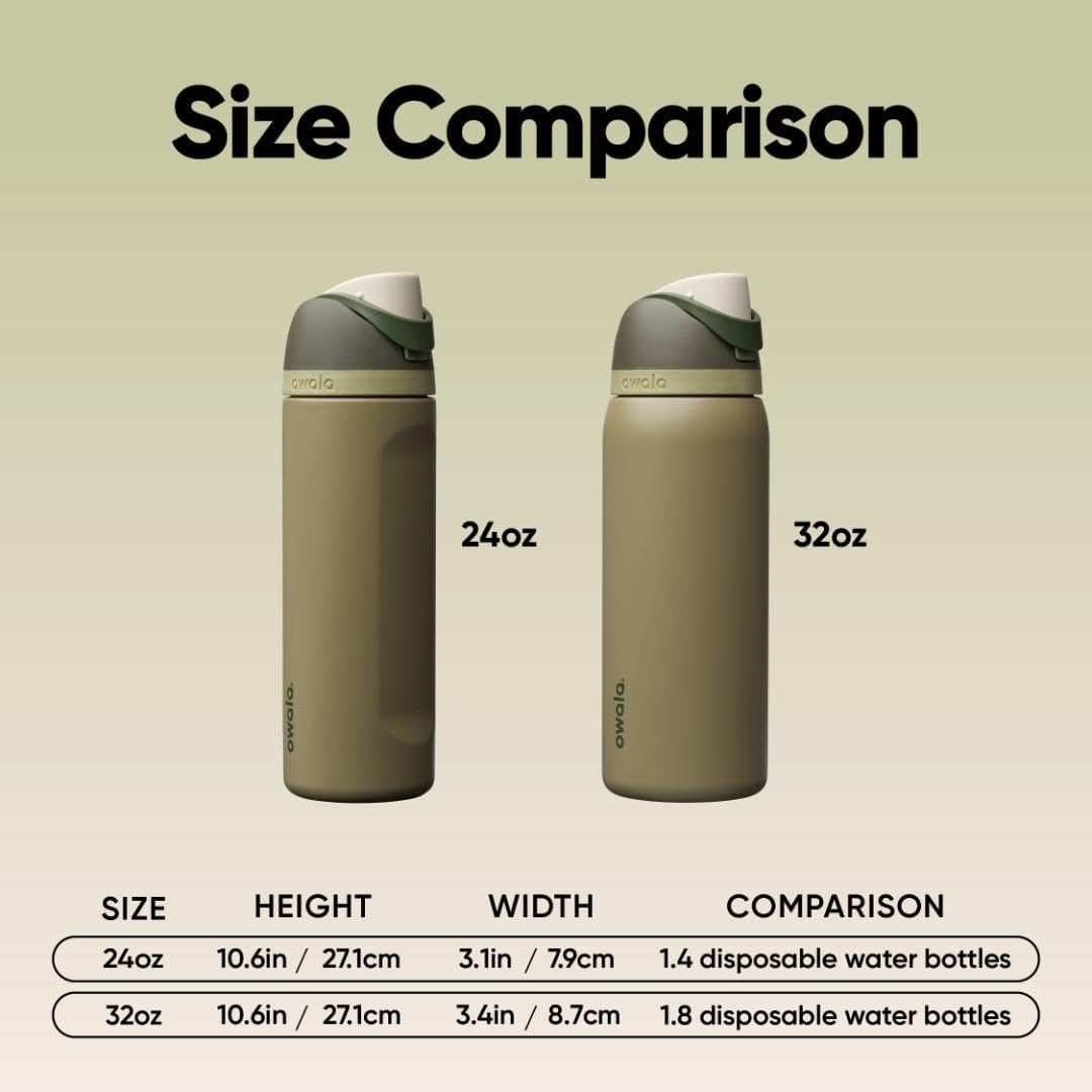 Owala FreeSip Insulated Stainless Steel Water Bottle - BPA-Free, 32 Oz, Perfect for Travel - Off Road