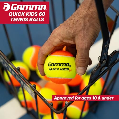 GAMMA Quick Kids 48-Box Training Tennis Balls for 10 & Under, Low-Compression, USTA & ITF Approved