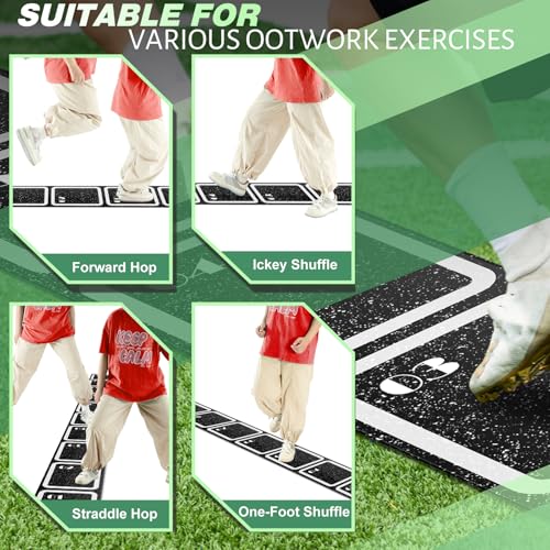 15ft Rubber Agility Ladder Non-Slip Speed Training Equipment for Soccer & Fitness