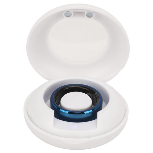 Smart Ring Health, Health Ring to Monitor Fitness Pedometer Sleep Data, Remotely Take Photo, IP68 Smart Health Ring for Men Women, Blue (9)