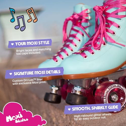 Moxi Beach Bunny Roller Skates Blue Sky / 8 - Colorful Women's Quad Skate