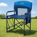 DMH Outdoors Camping Director's Chair with Side Table & Breeze Mesh Backrest - Blue 1 Pack