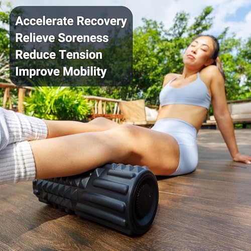 Icebound Essentials Flow Vibrating Foam Roller - 5 Modes Deep Tissue Massage for Muscle Recovery