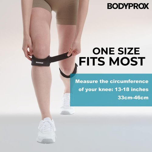 Bodyprox Knee Strap - Patella Tendon Support Brace for Pain Relief | 2-Pack for Sports & Activities