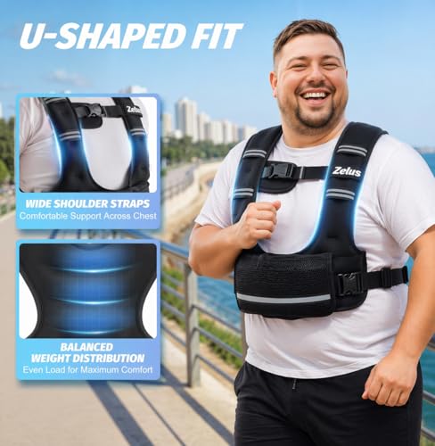 Weighted Vest for Women Men 20-32LB Adjustable Training Vest for Fitness & Cardio