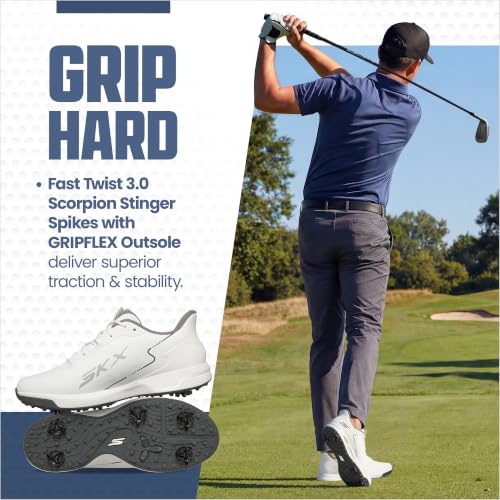Skechers Men's Elite Vortex Rival Golf Shoes White 13 Waterproof Support