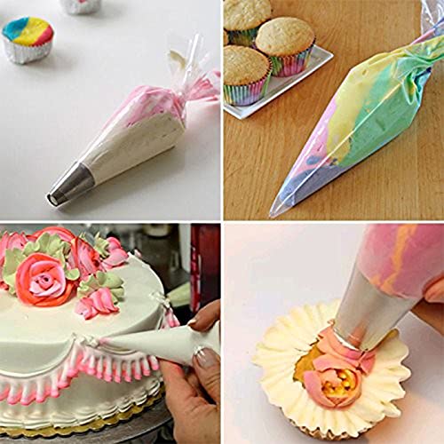 Disposable Piping Bags 12 Inch 300PCS Heavy Duty Frosting & Cake Decorating