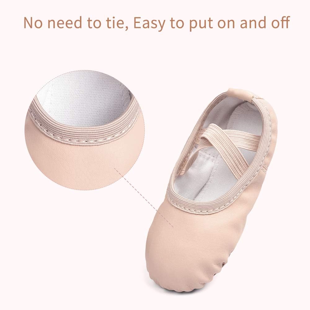 Stelle Ballet Shoes - Professional Close-Fit PU Dance Slippers for Kids | Toddler to Big Kid Sizes