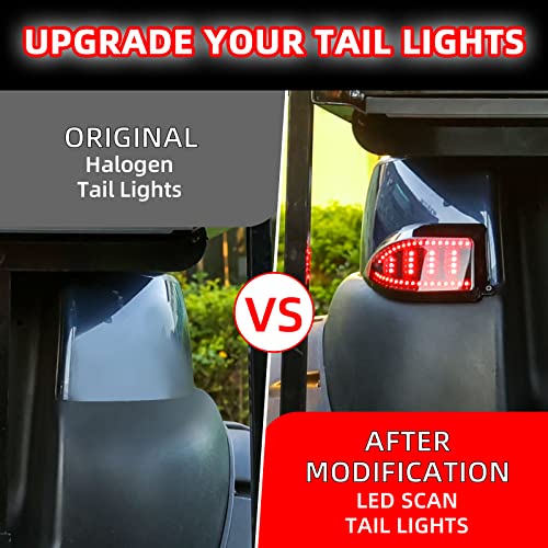 NOKINS LED Tail Lights for Club Car Golf Carts Precedent & Tempo, Brake & Signal