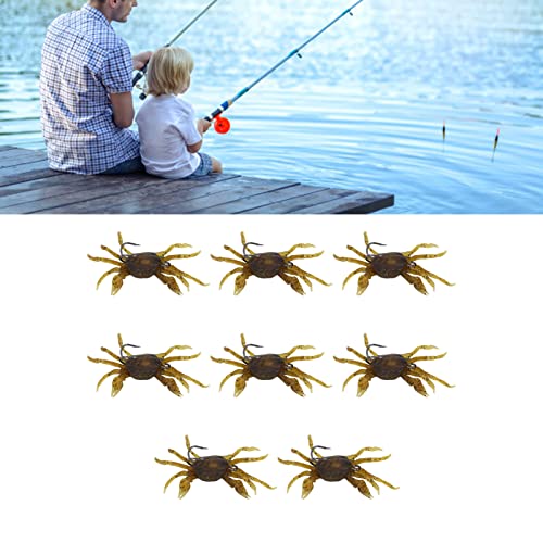 Artificial Crab Bait with Hooks - 8 Pcs Soft Lures for Freshwater & Saltwater Fishing