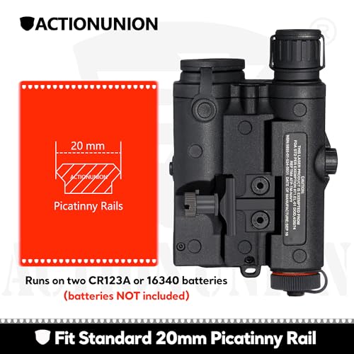ACTIONUNION Black PEQ-15 Airsoft Laser Light Combo for 20mm Rails