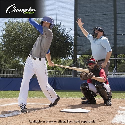 Champion Sports Ultra Lightweight Umpire Face Mask Adult DryTek Silver - Baseball & Softball Equipment