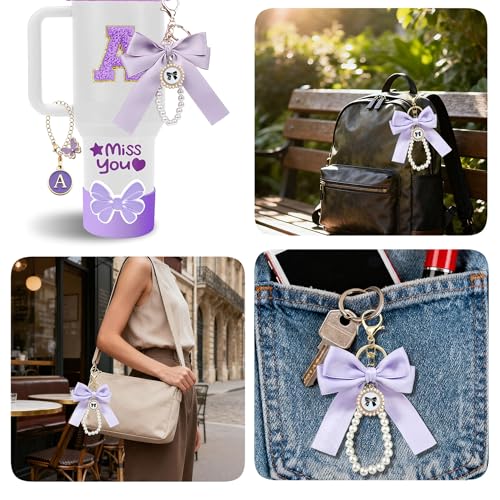 8PCS Cup Accessories Set for Owala & Stanley Quencher Bottles - Purple Plum / K