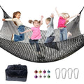 Kids Climbing Net 9.9ft x 9.9ft Heavy Duty Playground Safety Mesh - Black