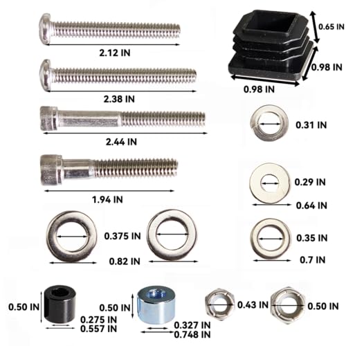SPJIUQI 75465-G01 Golf Cart Suntop Hardware Kit Front Top Strut Stainless Steel Screw Bushings Repair Kit for 1994-2013 EZGO DCS/PDS/TXT/Medalist 2-Seater Model