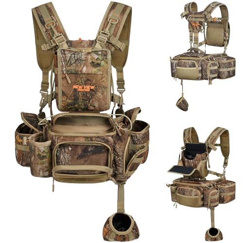 NEW VIEW Hunting Fanny Pack for Men with Rifle & Bow Holder - Camouflage Waist Pack & Chest Pack Upgrade