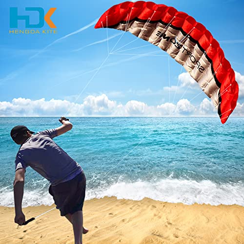 Dual Line Stunt Kite for Adults 2.5m Flying Sport Kite with Red Pattern