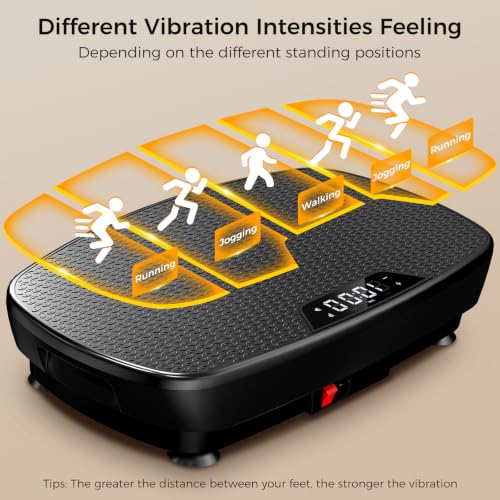 ApexionGear Vibration Plate Exercise Machine for Fat Loss & Toning, Bluetooth, 400 lbs Support