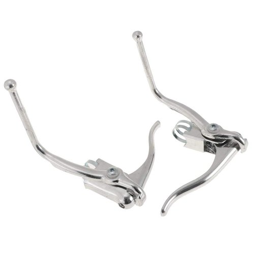 Bike Double Brake Levers Aluminum Alloy Road Bicycle Handbrakes Silver, SCB001-SL