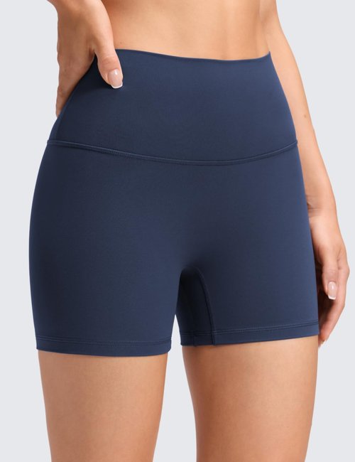 CRZ YOGA Biker Shorts - Butterluxe No Front Seam, High Waisted, Buttery Soft for Pilates & Workouts